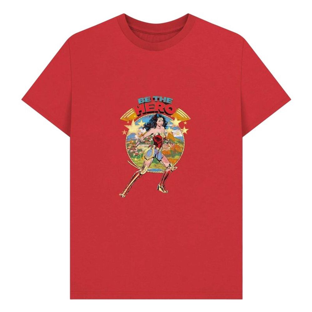 Wonder Woman Unisex Adult Be The Hero Baseball T-Shirt / Red